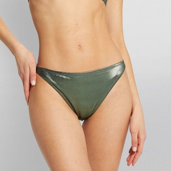 SOLID & STRIPED Other - NWT Solid & Striped Elsa Bikini Swim Bottom MEDIUM Metallic Green Sage